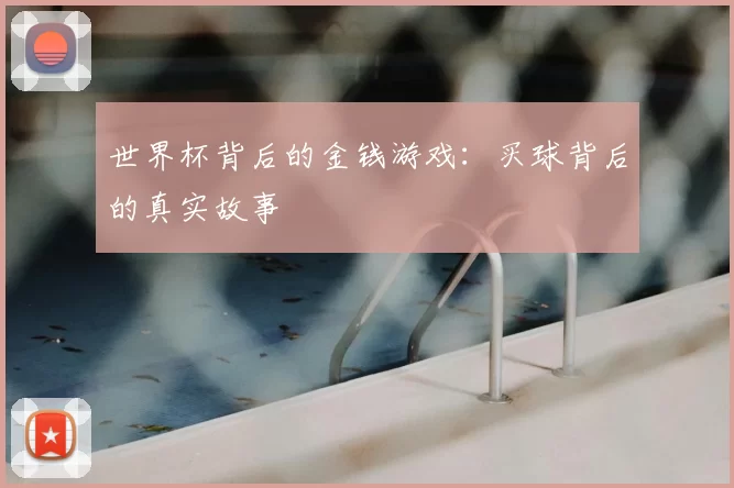 世界杯背后的金钱游戏：买球背后的真实故事